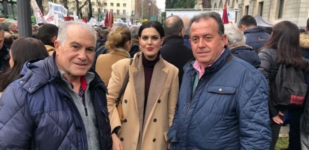 El PP de Cieza acompaña a los agricultores ciezanos en las protestas contra el Ministerio en Madrid